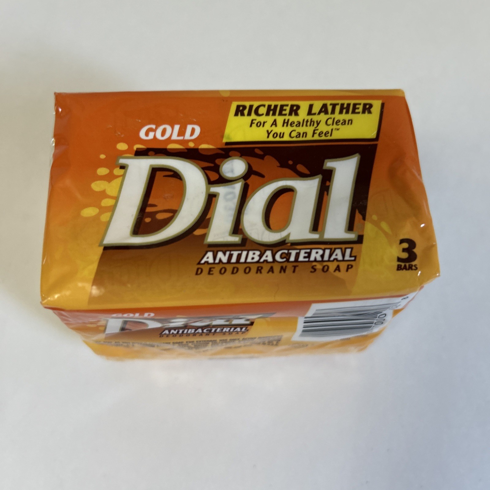 Gold Dial Antibacterial Deodorant Bar Soap 1999 New Old Stock 3 Bars