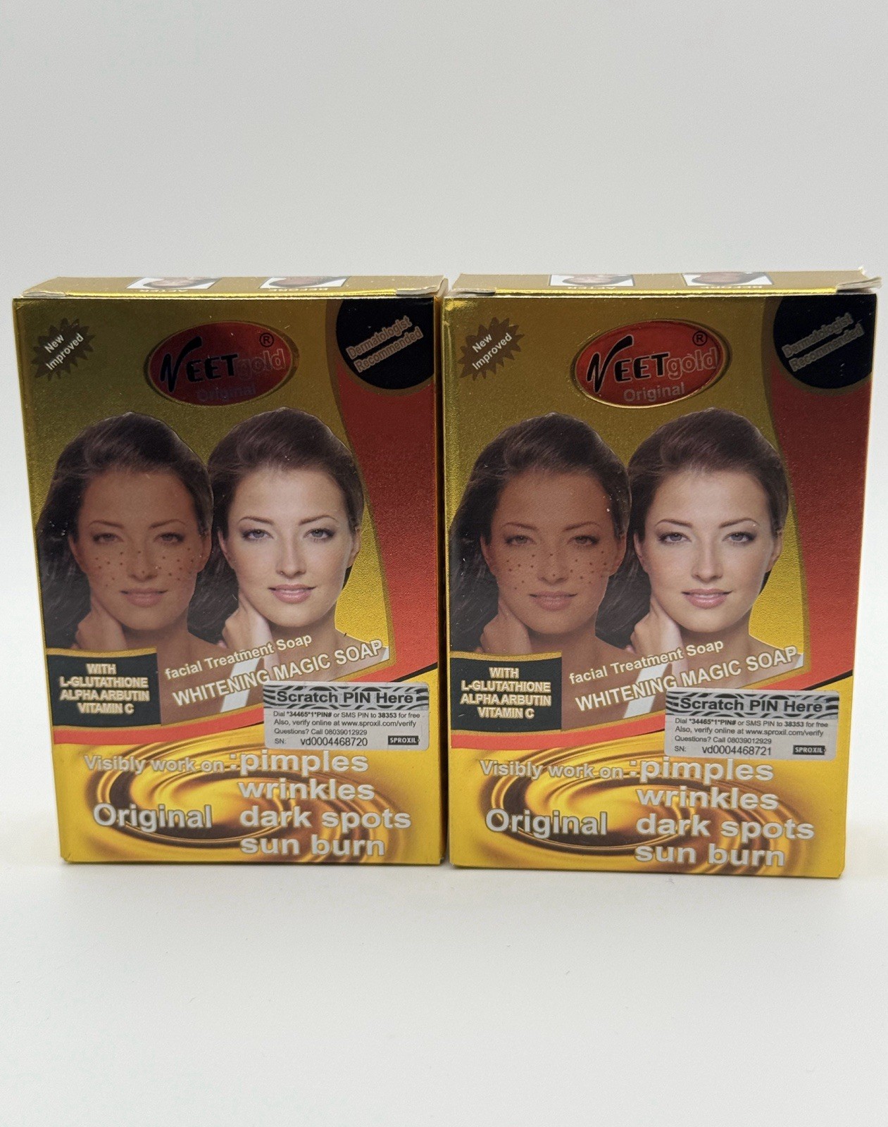 1Pc Veet Gold Facial Treatment Soap Whitening Magic Soap For Dark Spots 100g