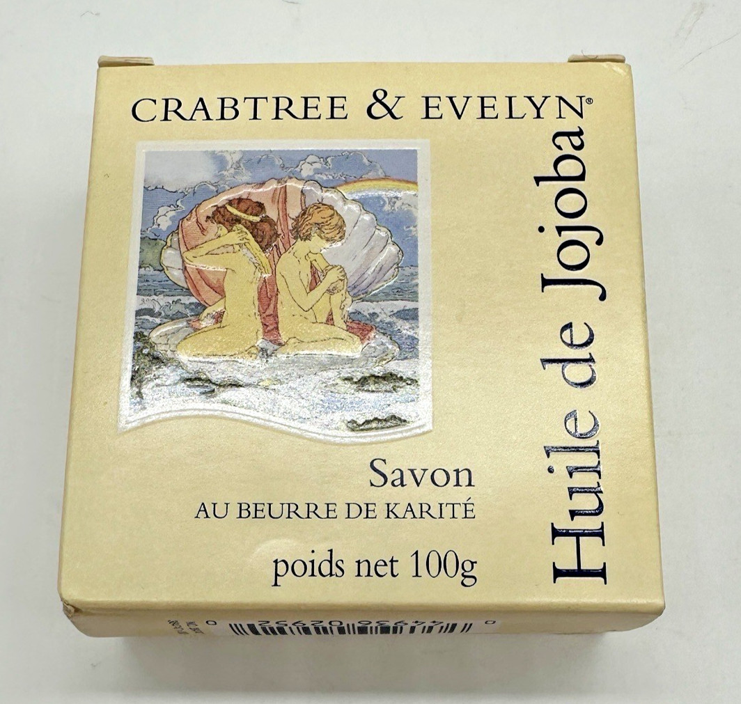 1 Crabtree & Evelyn Jojoba Oil 3.5 oz. Triple Milled Soap Shea Butter Shell New