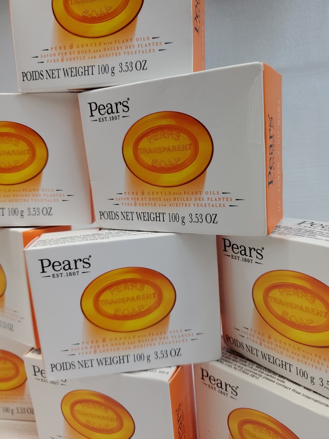 LOT of 9 Orange Pears Pure Gentle Transparent Glycerin Bar Soaps 3.53 Oz Resale