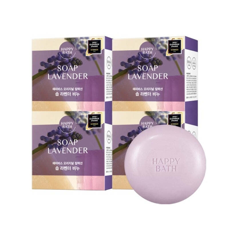 Happy Bath Original Collection Bar Soap Lavender 90g*4Pcs – FREE SHIPPING