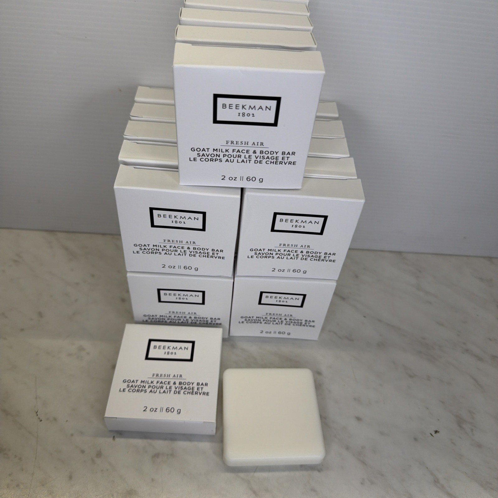 Pack of 25 Beekman 1802 Body Bar Soap Fresh Air Scent 2oz Each Travel Size