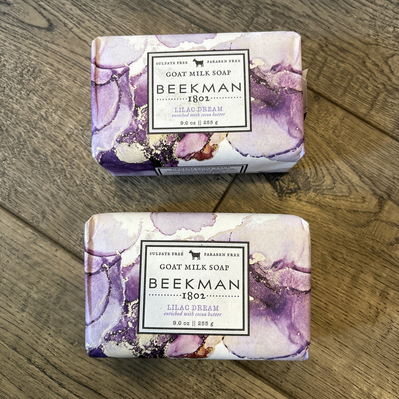 Beekman 1802 Lilac Dream Goat Milk Soap -Large Bar – 9 oz. Lot Of 2 Bars