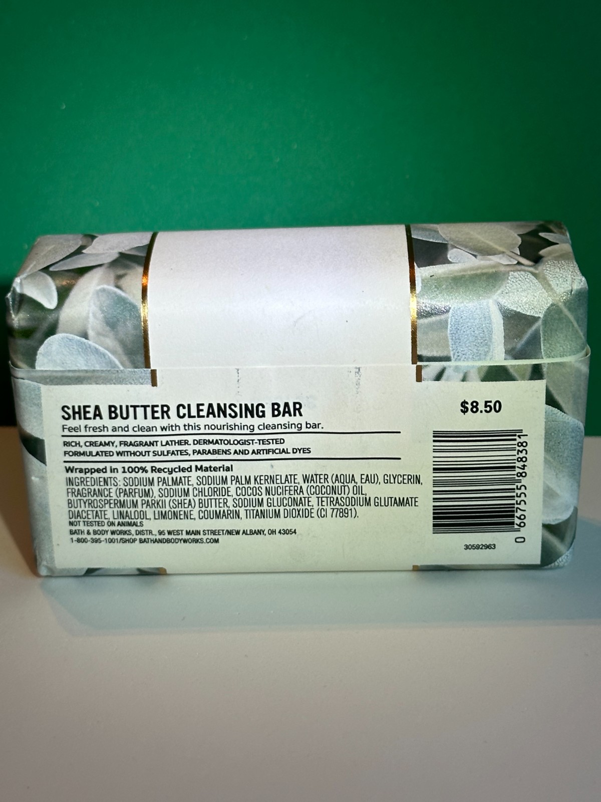 Bath & Body Works Cleansing Bar Soap “White Tea & Sage” Shea Butter 5 oz