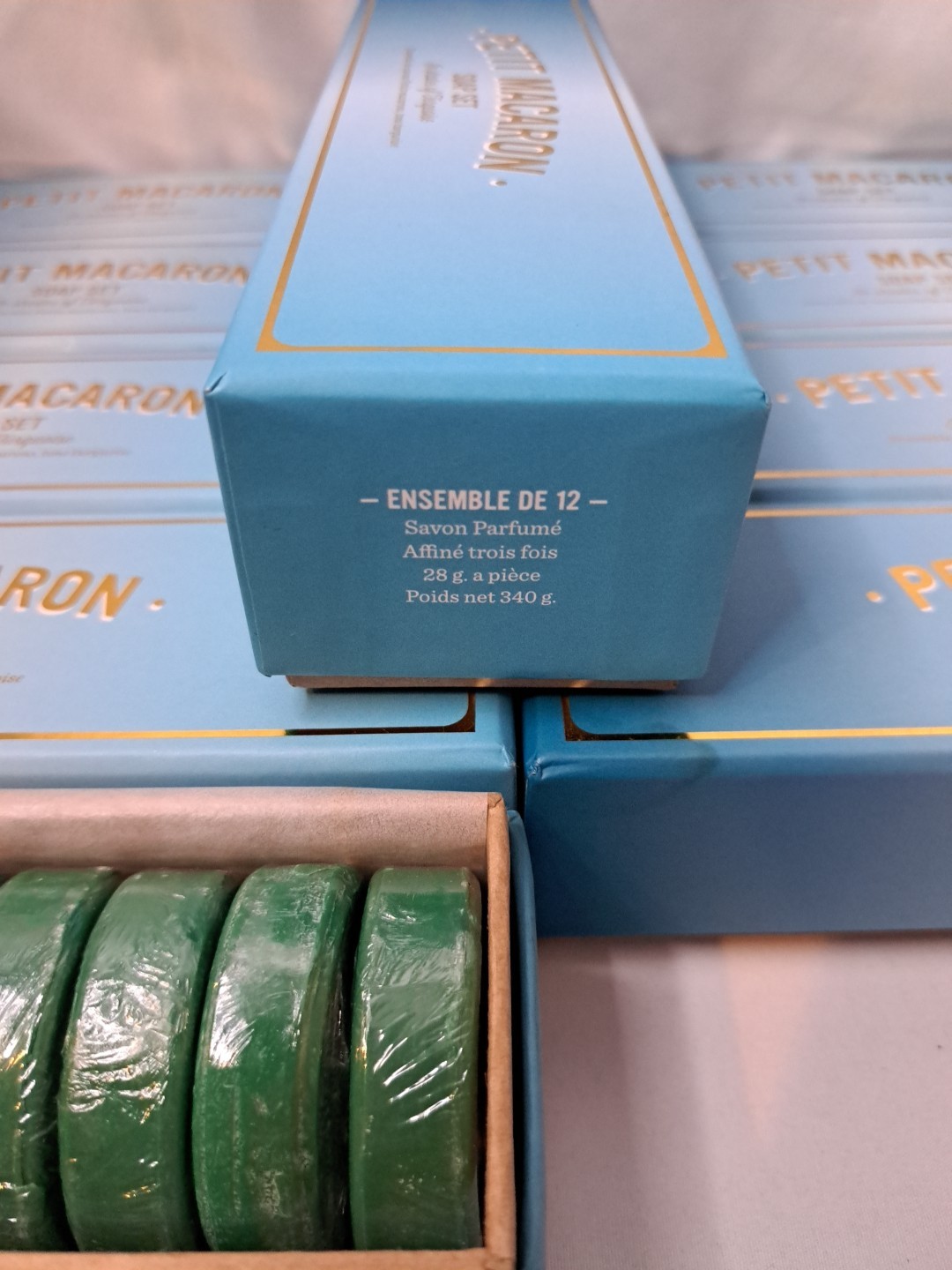 Lot of 11 West Elm Petit Macaron Soap Sets of 12 Shades of Turquoise New
