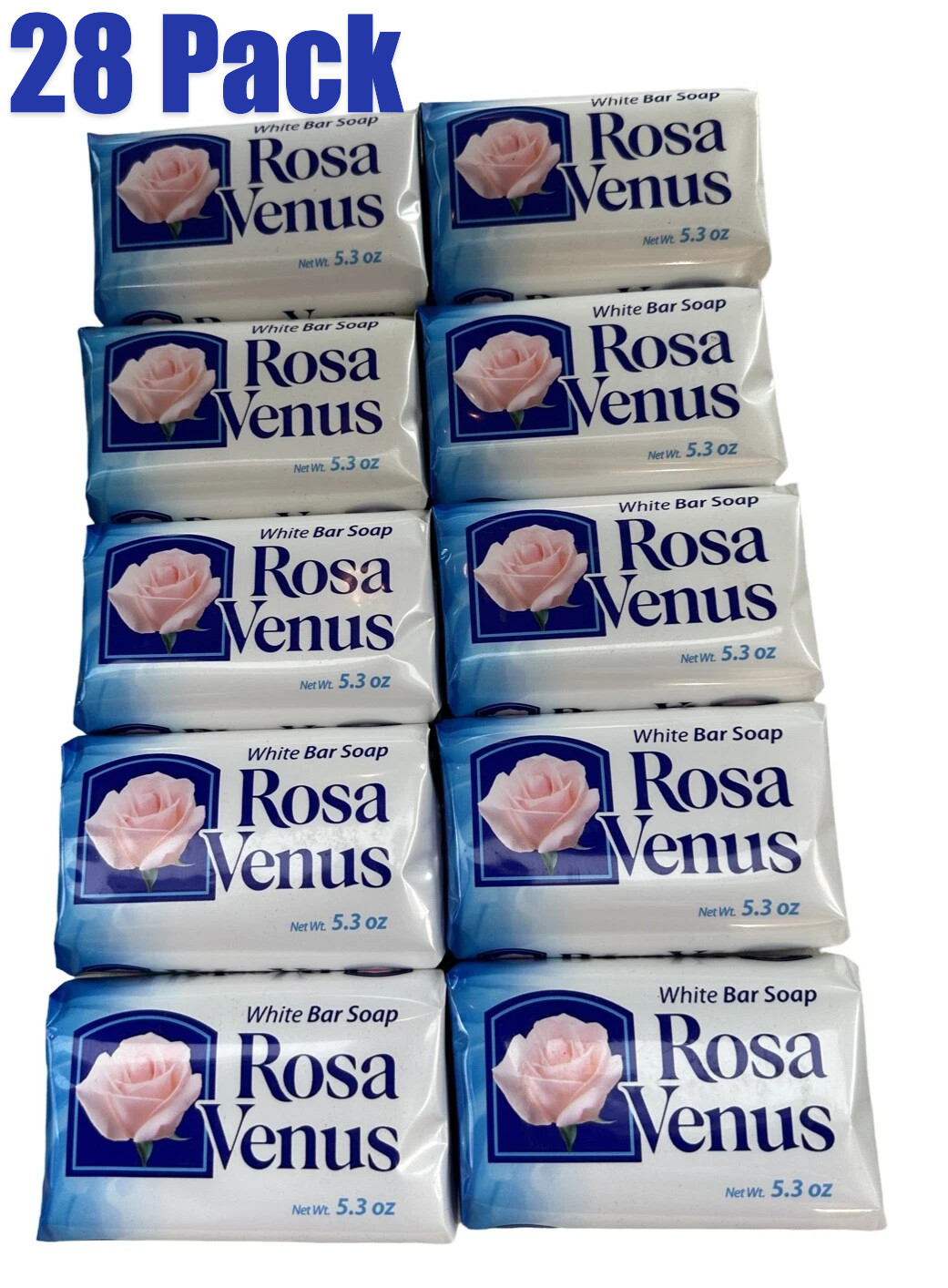 Lot of 28 Rosa Venus Pink Bar Soap (5.3 oz each bar). Free Shipping! White& Pink