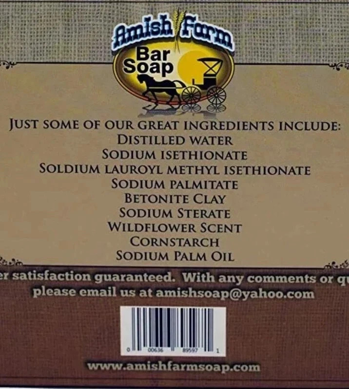 NEW – Amish Farms – Handmade Bar Soap – 6 pack
