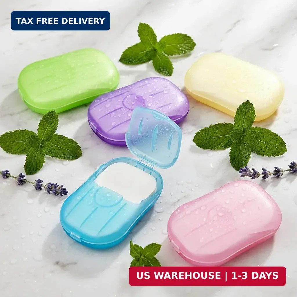Disposable Soap Sheets Paper 5 Boxes Hand Cleaner Fragrance Mini Soap Paper for