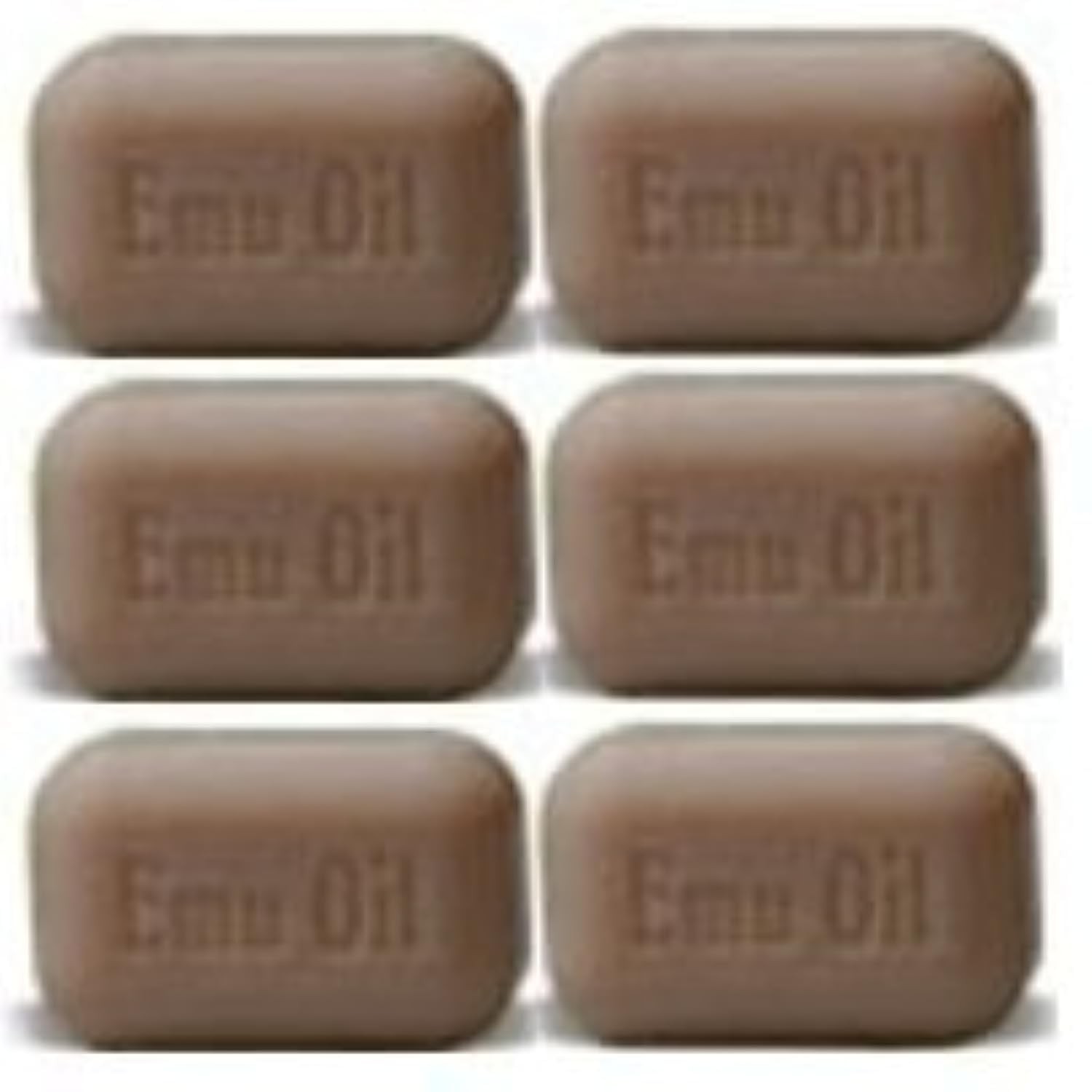 SOAP WORKS Emu Oil Soap Bar, 6 Count 6 (Pack of 1)