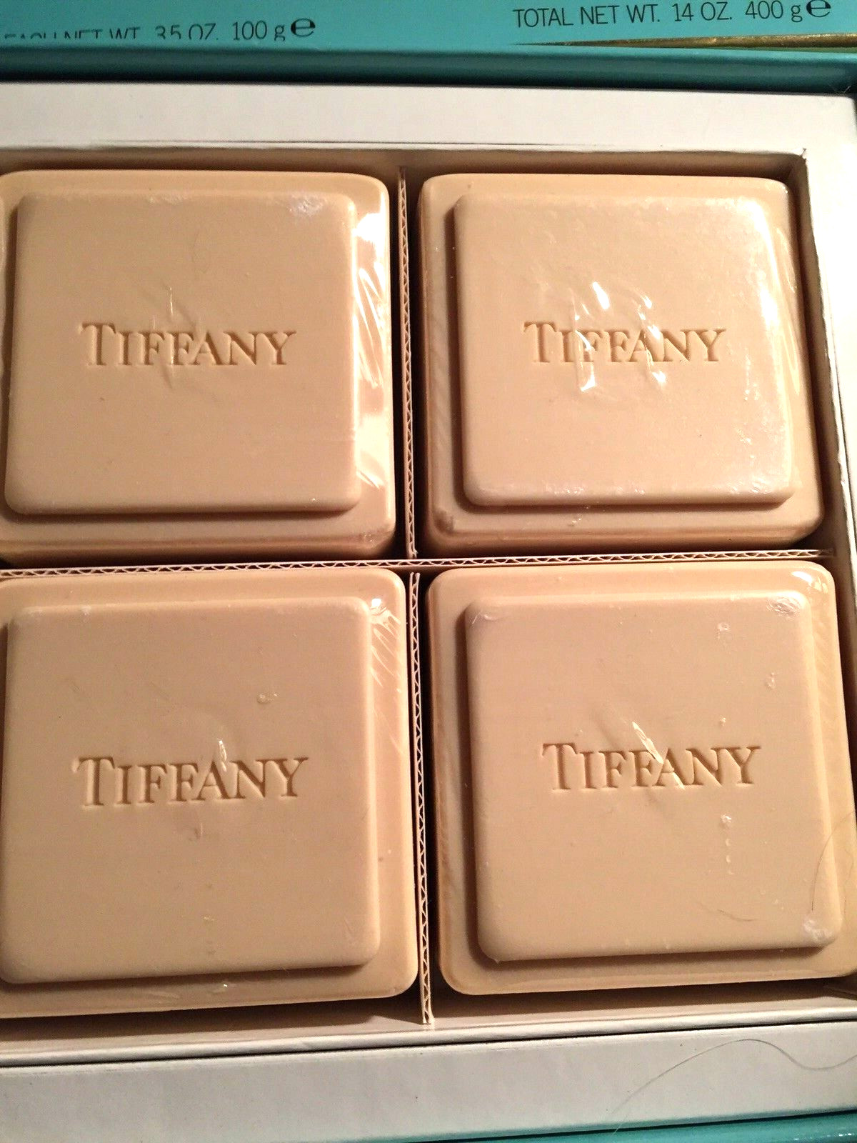 TIFFANY&CO PERFUME SCENTED 4 SOAPS ORIG BOX 3.5OZ 100gm/14oz 400gm SEALED MINT