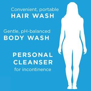 No Rinse Cleansing Foam – Rinse Free & Waterless Body Wash, 3-in-1 Shampoo &