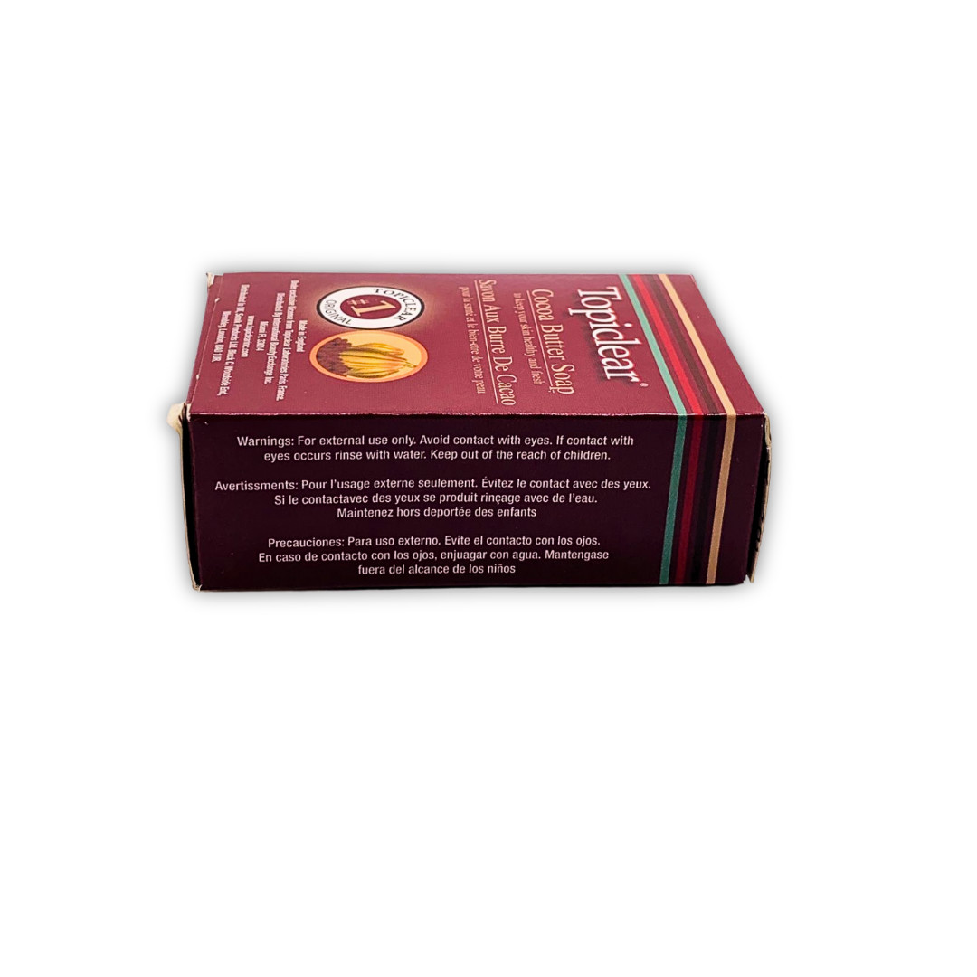 Topiclear Cocoa Butter Soap 3oz / 85g Original Formula Moisturizing Bar