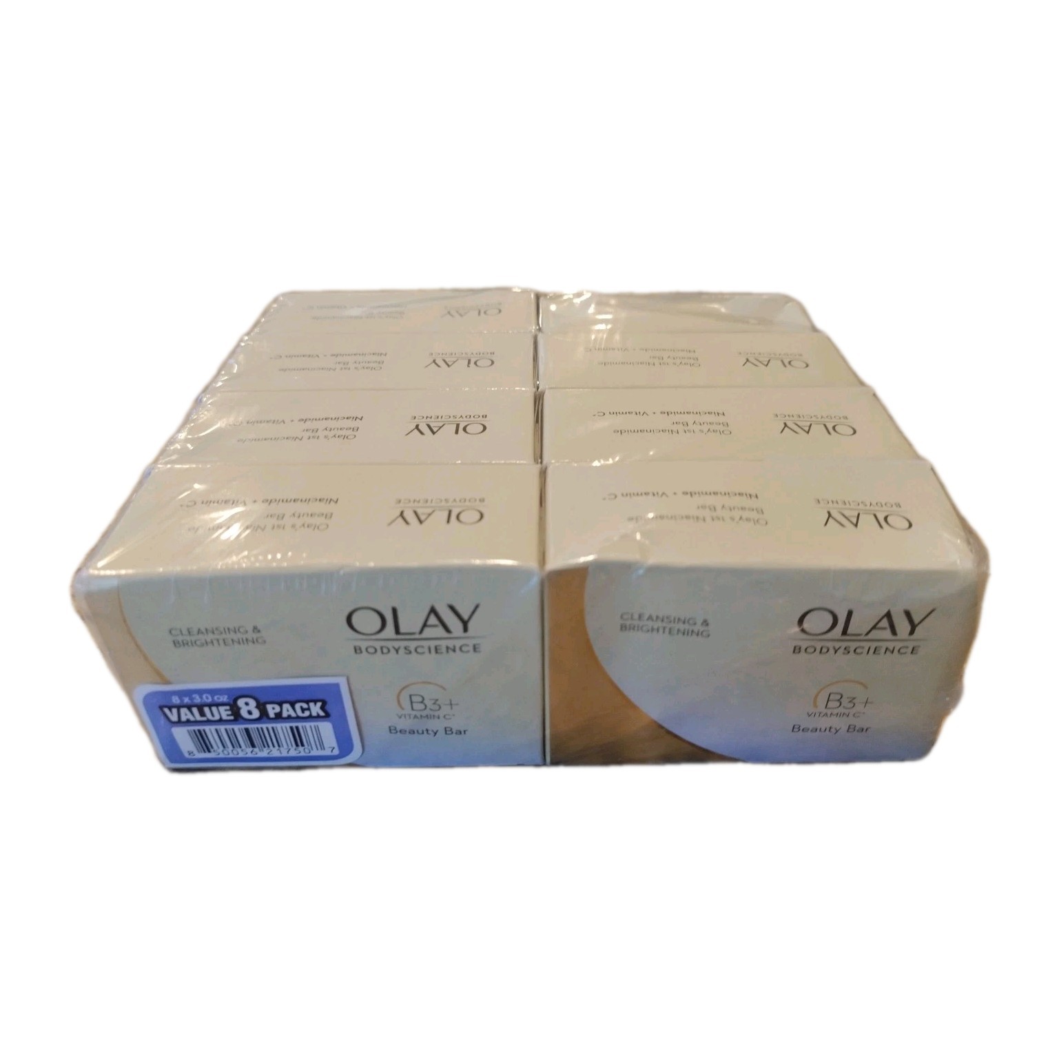 (8) OLAY B3 MOISTURIZING BEAUTY BAR SOAP Niacinamide+Vit C Cleansing Brighten