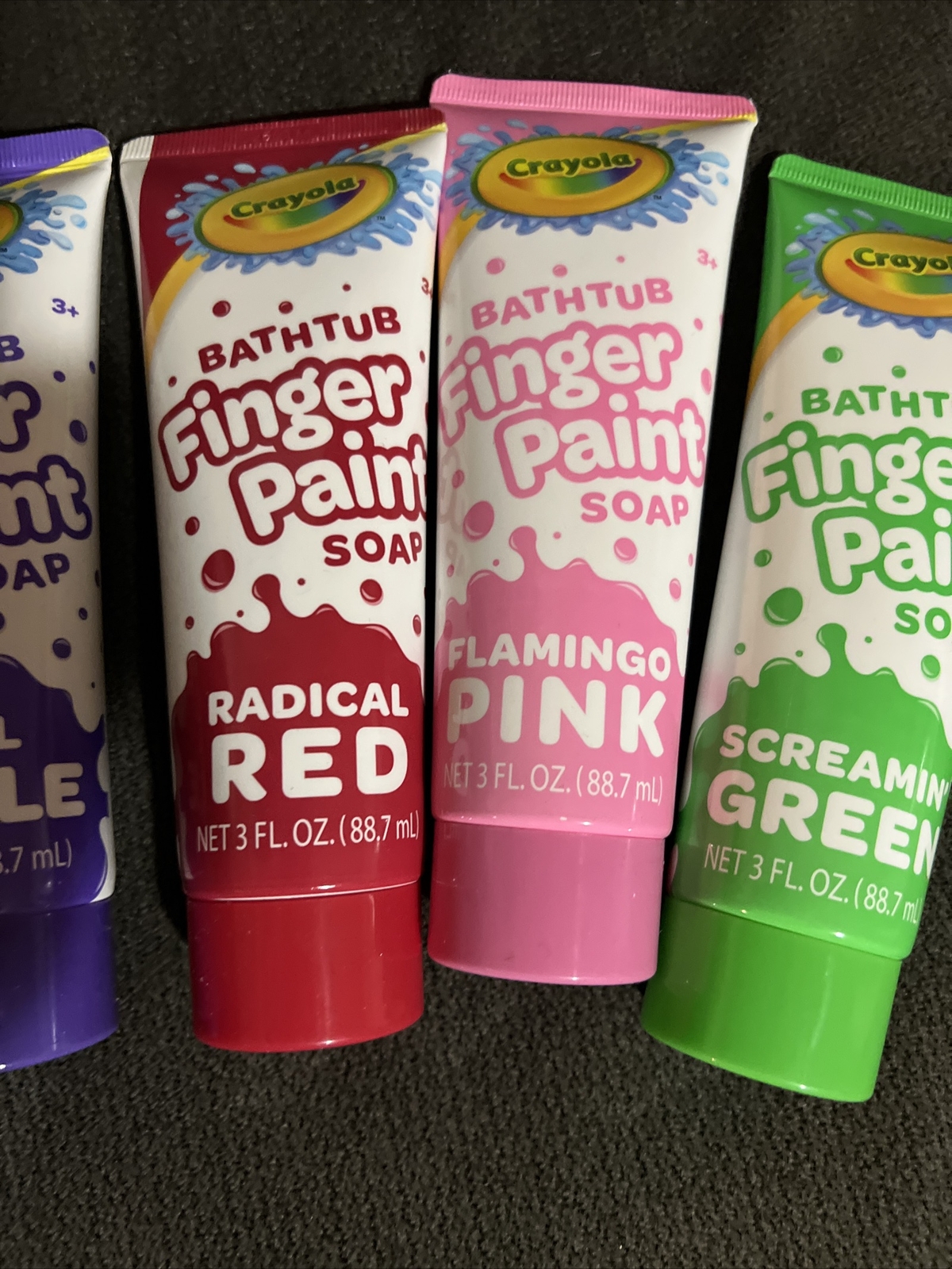 Crayola Bathtub Finger Paint Soap Set Of 5 Colors Red Blue Pink Purple Green 3oz