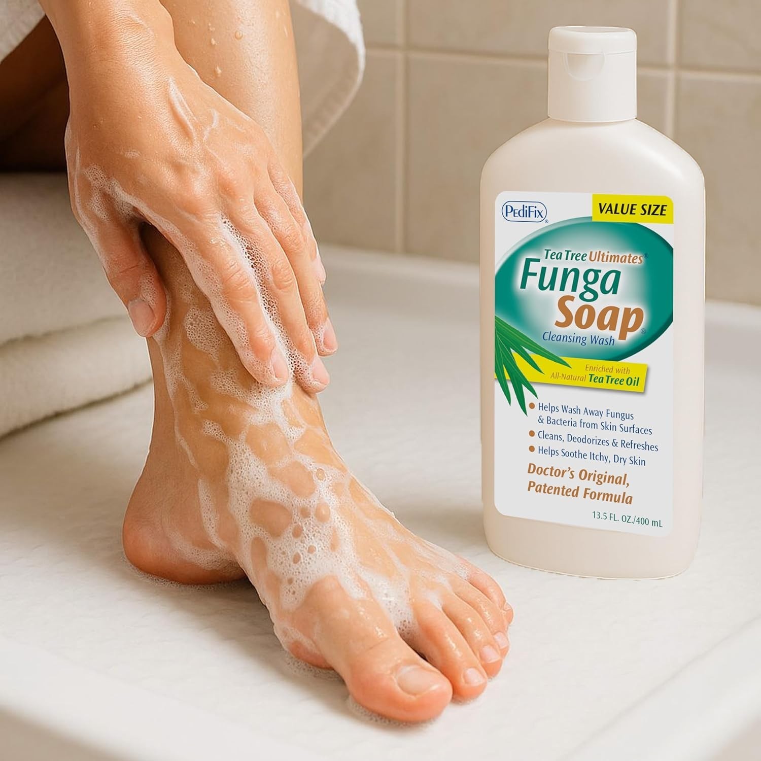 All-Natural Tea Tree Oil Body and Foot Wash – 13.5 fl. oz Effective Odor Defense