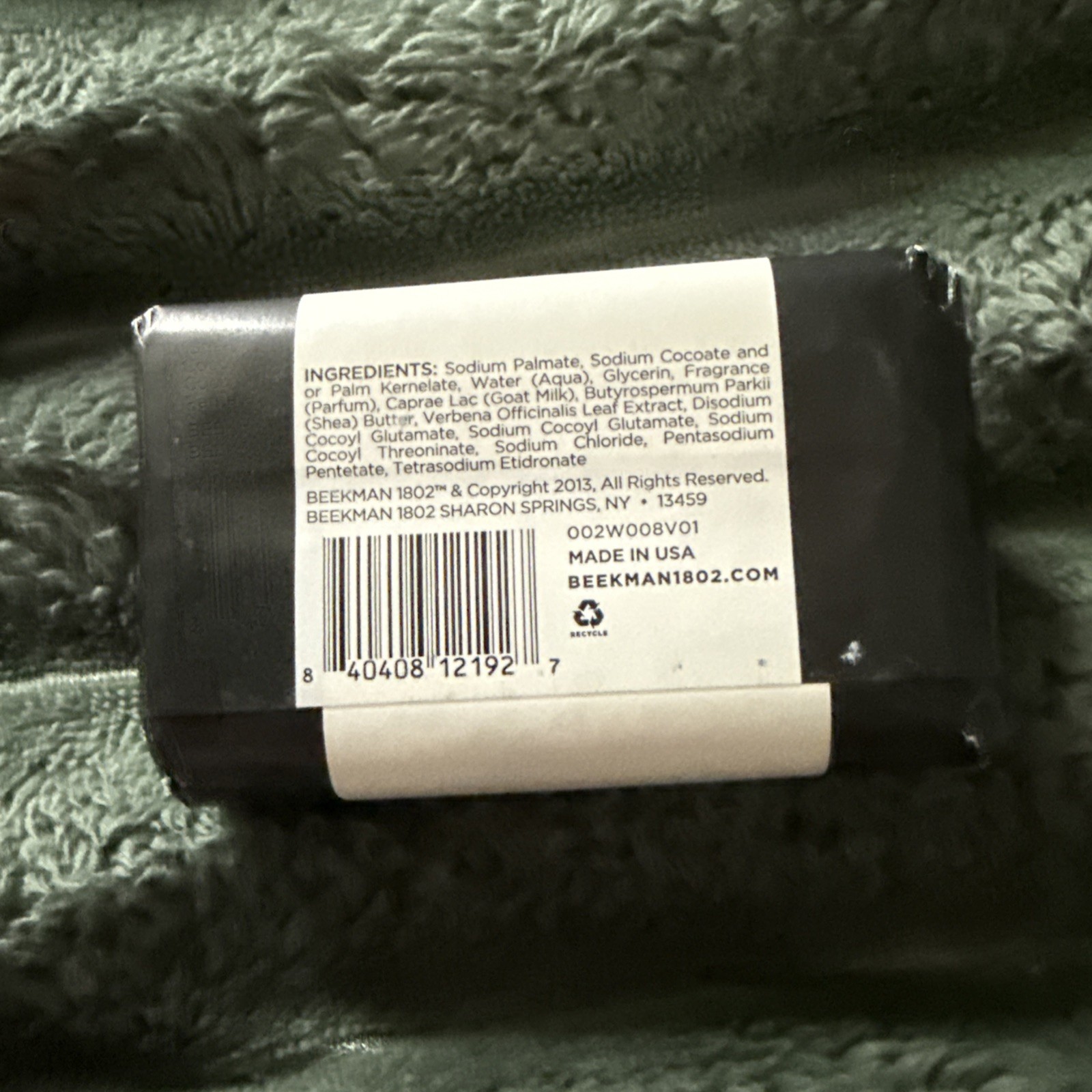 Beekman 1802 Fresh Air 3.5 Oz Bar Soap New Sealed in Package