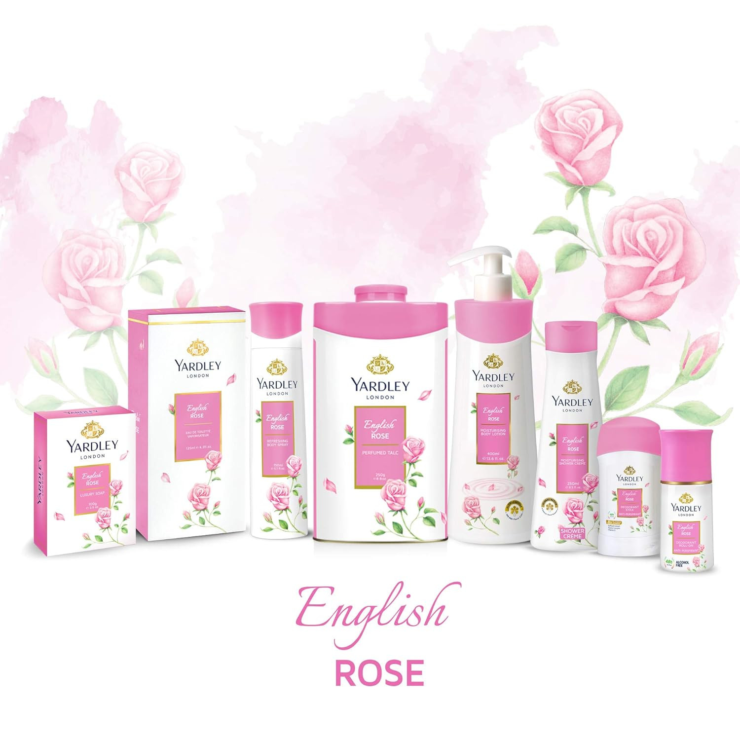 Yardley London English Rose Luxury Soap Set Triple Milled 10.5 Ounces