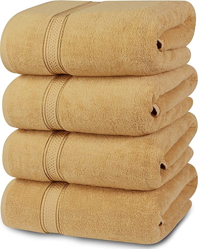 Luxury Bath Towels Pack of 4 27×54 Inches Cotton Soft 600 GSM Utopia Towels