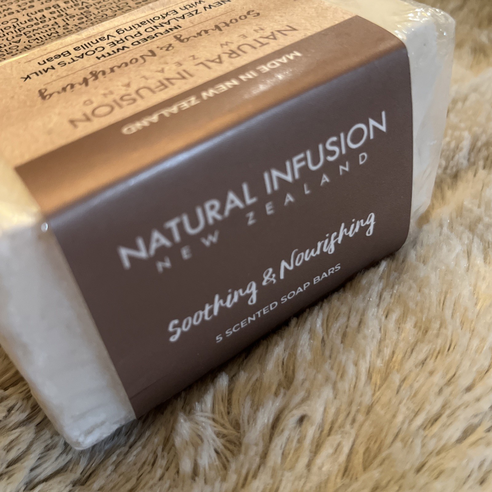 Natural Infusion New Zealand Pure Goat’s Milk W/ Vanilla Bean 5 Soap Bars