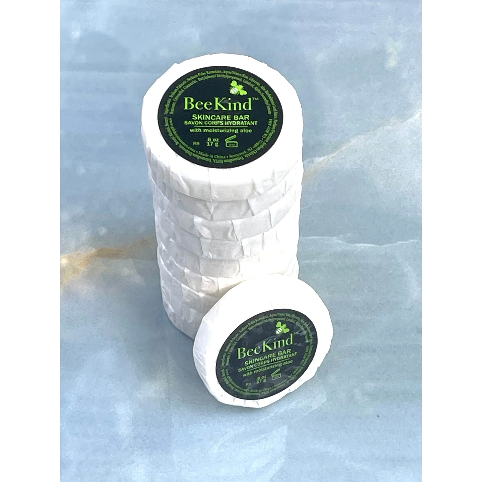Beekind Soap w/aloe Travel size 1″ Round set of 6