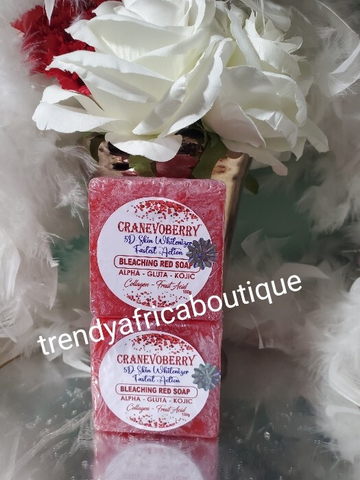 CRANEVOBERRY 5D Skin Whitenizer Soap Fastest. Bleaching Red Soap 150g X 1🔥👌