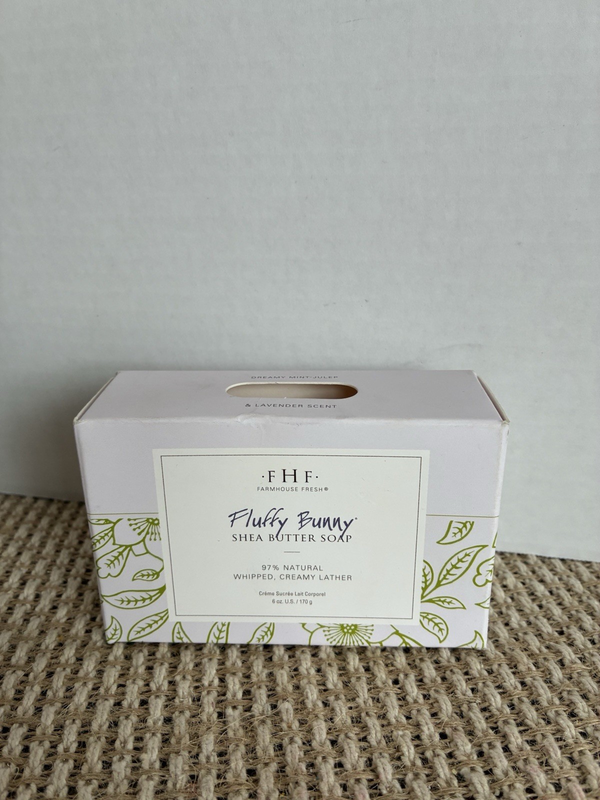 Fluffy Bunny Shea Butter Bar Soap Farmhouse Fresh 97% Natural Creamy Lather