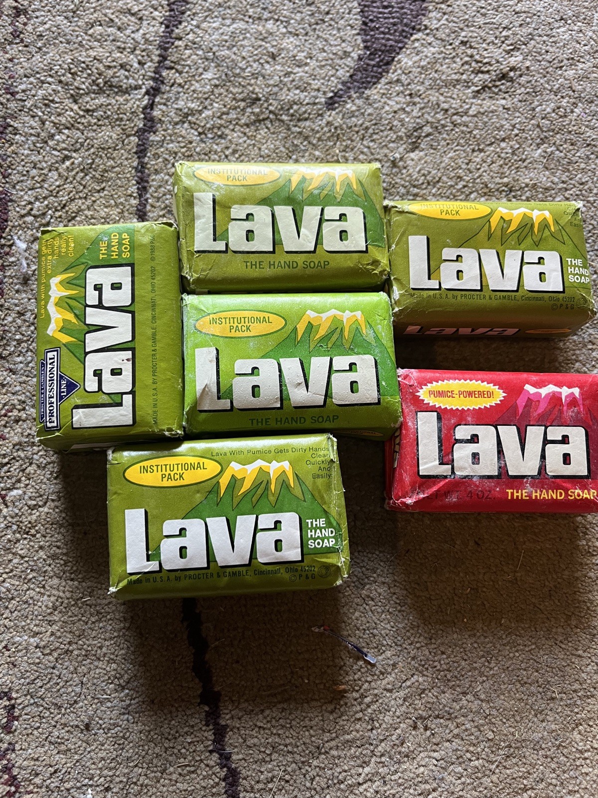 Lava Hand Soap 5.75 oz Bar Heavy Duty Pumice Powered Cleaner, WD40 *SIX*