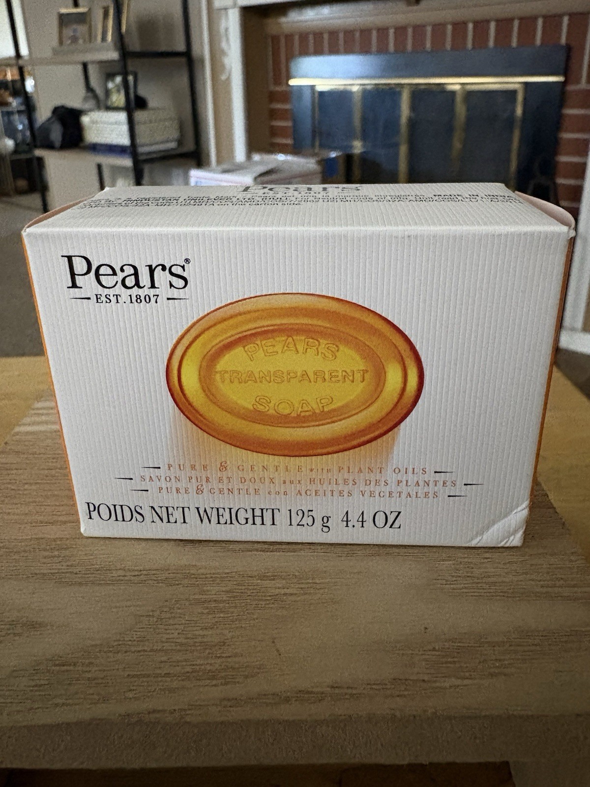 Pears Transparent Glycerin Bar Soap Pure & Gentle Original Amber 4.4 Oz