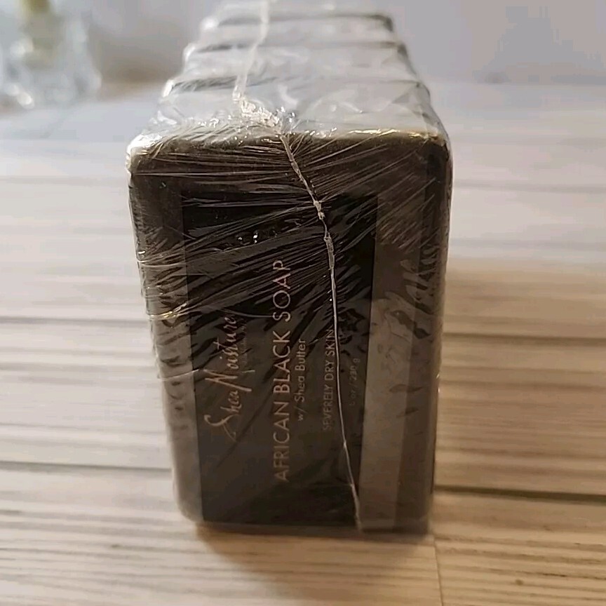 (4) Shea Moisture African Black Soap W/ Oats, Aloe & Vitamin E-8oz. Each