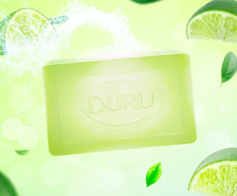 4xDURU Fresh Sensations Lime Citrus Lemon Refreshing Shower Bar Herbal Soap 150g
