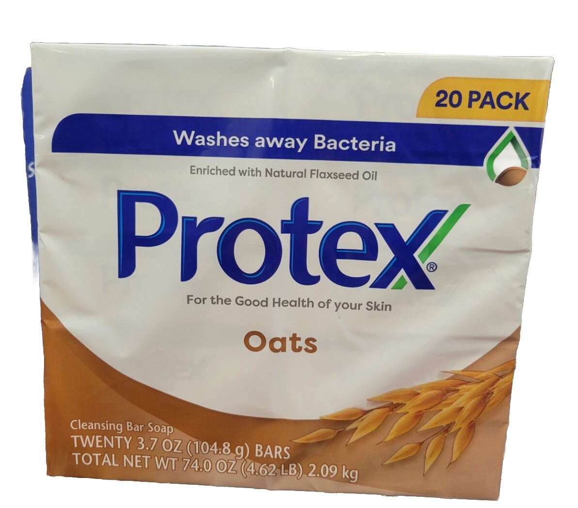 PROTEX OATS Antibacterial Soap Jabon Protex Avena FAMILY PACK 20 BARS OF 4.5 OZ