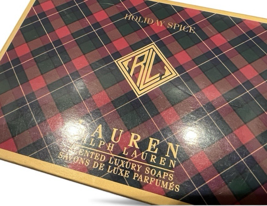 Vintage Ralph Lauren Christmas Set 6 2.9oz ea Holiday Spice Scented Luxury Soaps