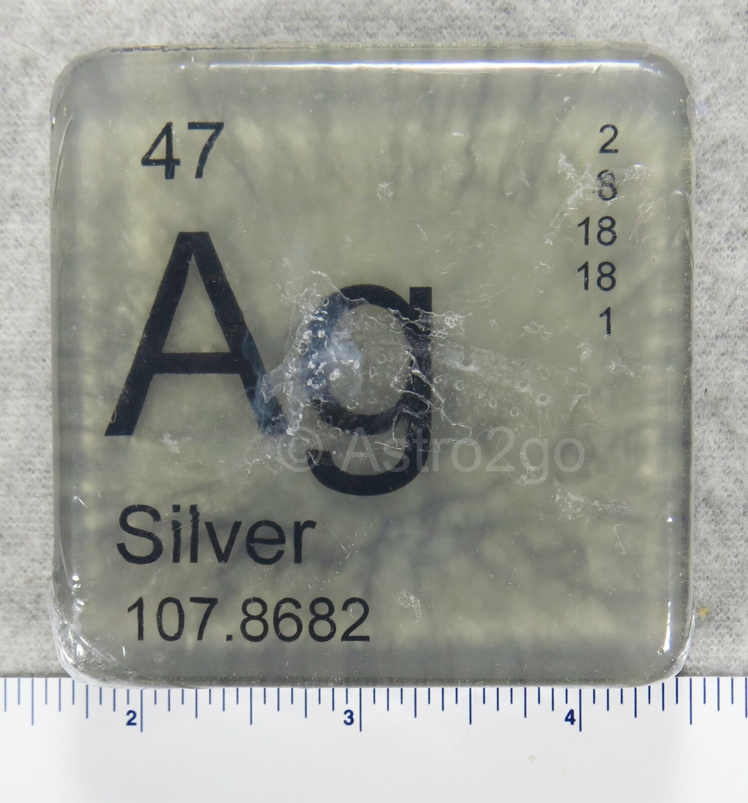 PERIODIC TABLE ELEMENT “Ag” SILVER NOVELTY HAND BATH SOAP-4 oz JUST BUBBLY NEW!