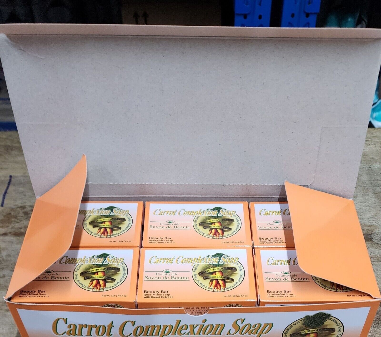 12-Pack CARROT COMPLEXION SOAP BEAUTY BAR WITH CARROT OIL 125g (each) BRAND NEW!