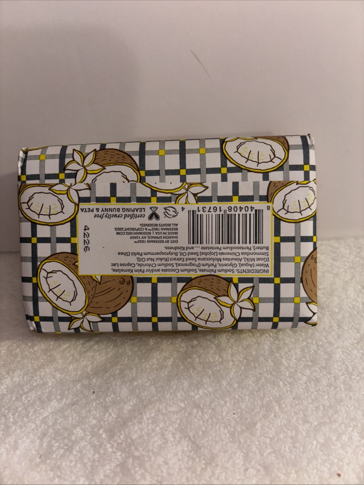 NEW BEEKMAN 1802 Coconut Cream Goat Milk Bar Soap Full Size 255g/9g Free Ship