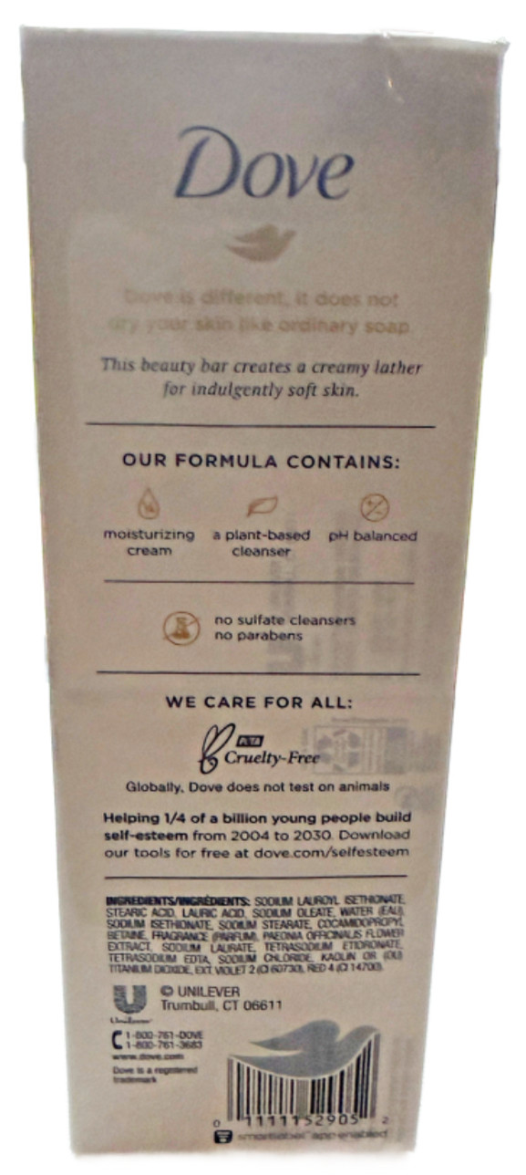 Dove Bar Sweet Cream and Peony Scent Indulging Bar Soap 3.75oz, 6 Count