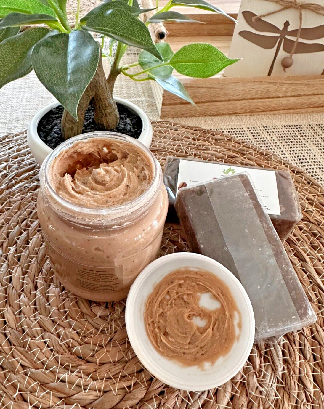 Free Nature set 3 pieces, Brown Paste Soap, Coffe Soap, Organic, from Mexico
