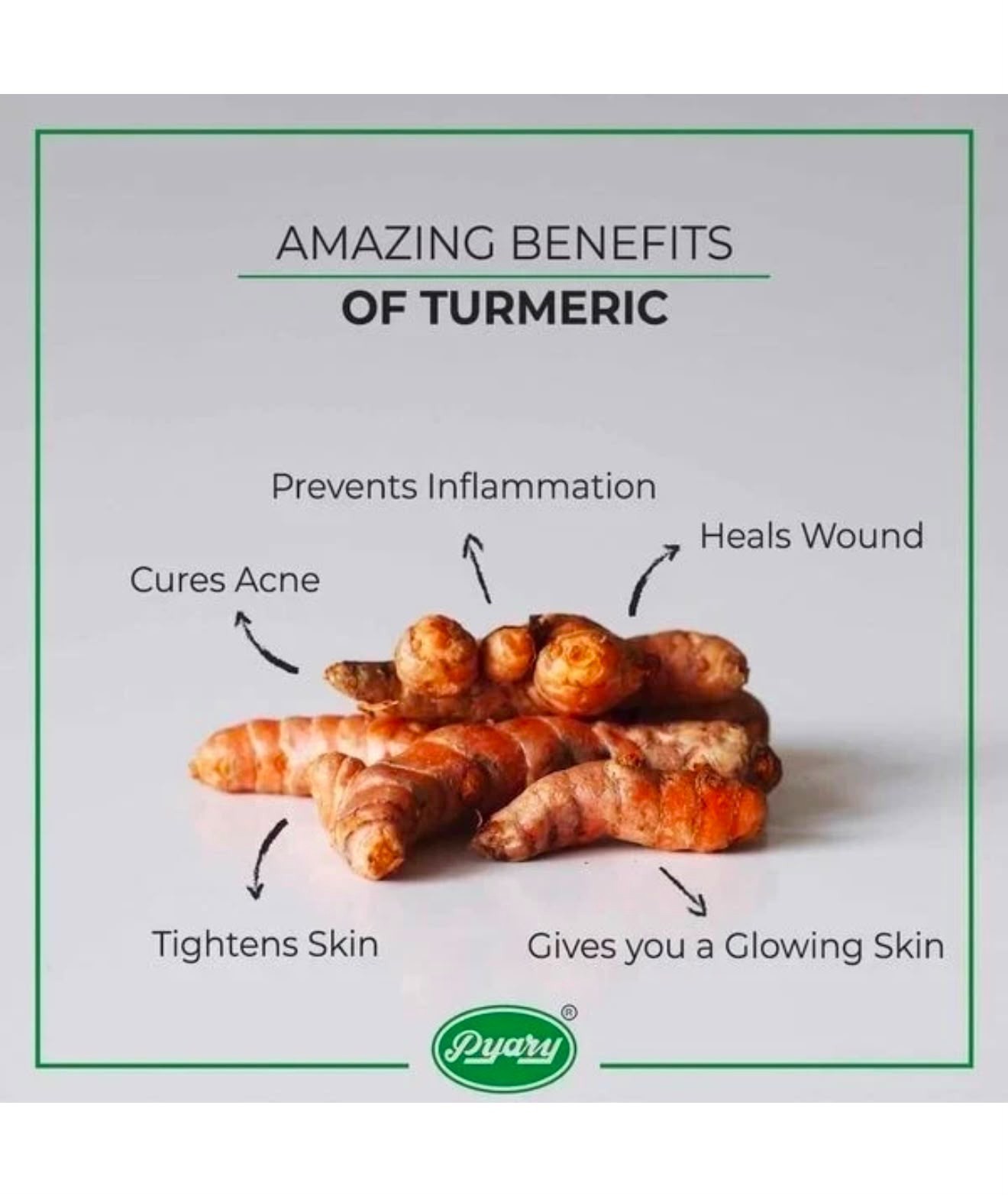 3 pcs Pyary ayurvedic turmeric soap 75 gms natural vegetable source صابون الكركم