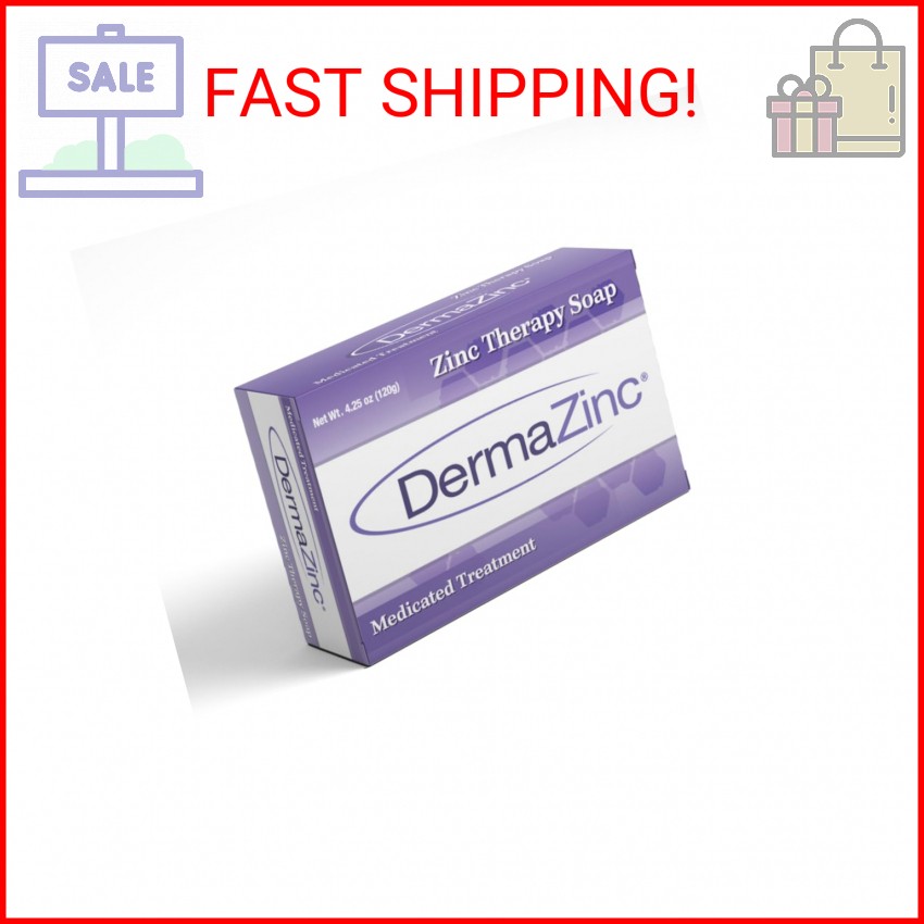 DermaZinc Therapy Soap, Zinc Soap for Skin, Skin Disorder Relief for Psoriasis,