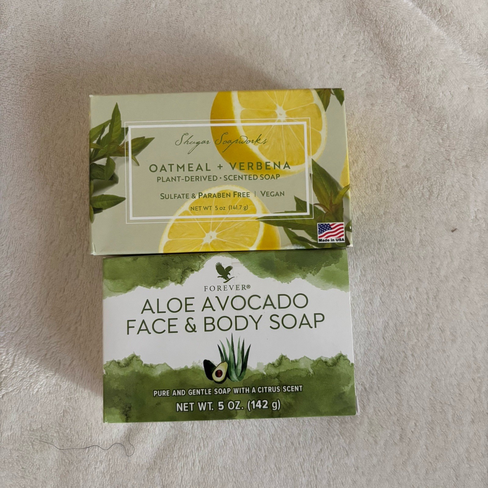 Bundle Forever Aloe Avocado Face , Body Soap And Oatmeal Verbena Bin2