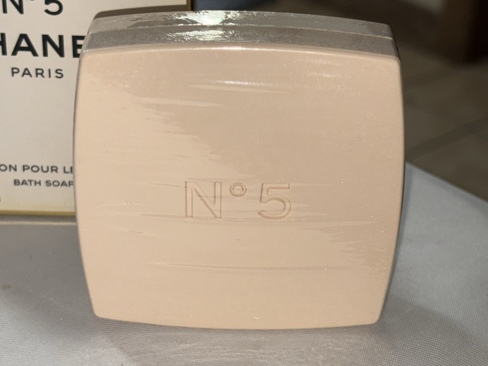 Vintage CHANEL No. 5 Perfumed Bath Square Bar Soap 5.3 oz Sealed Bar New