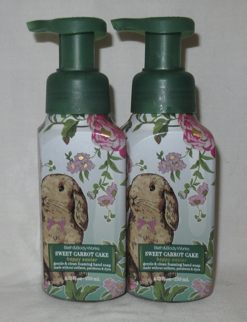 Bath & Body Works Gentle & Clean Foaming Hand Soap Lot Set 2 SWEET CARROT CAKE