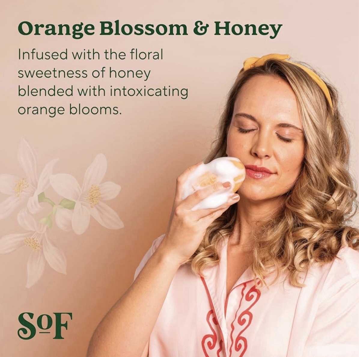 SoF Orange Blossom & Honey Triple Milled Bar Soap with Shea Butter Pack of 4