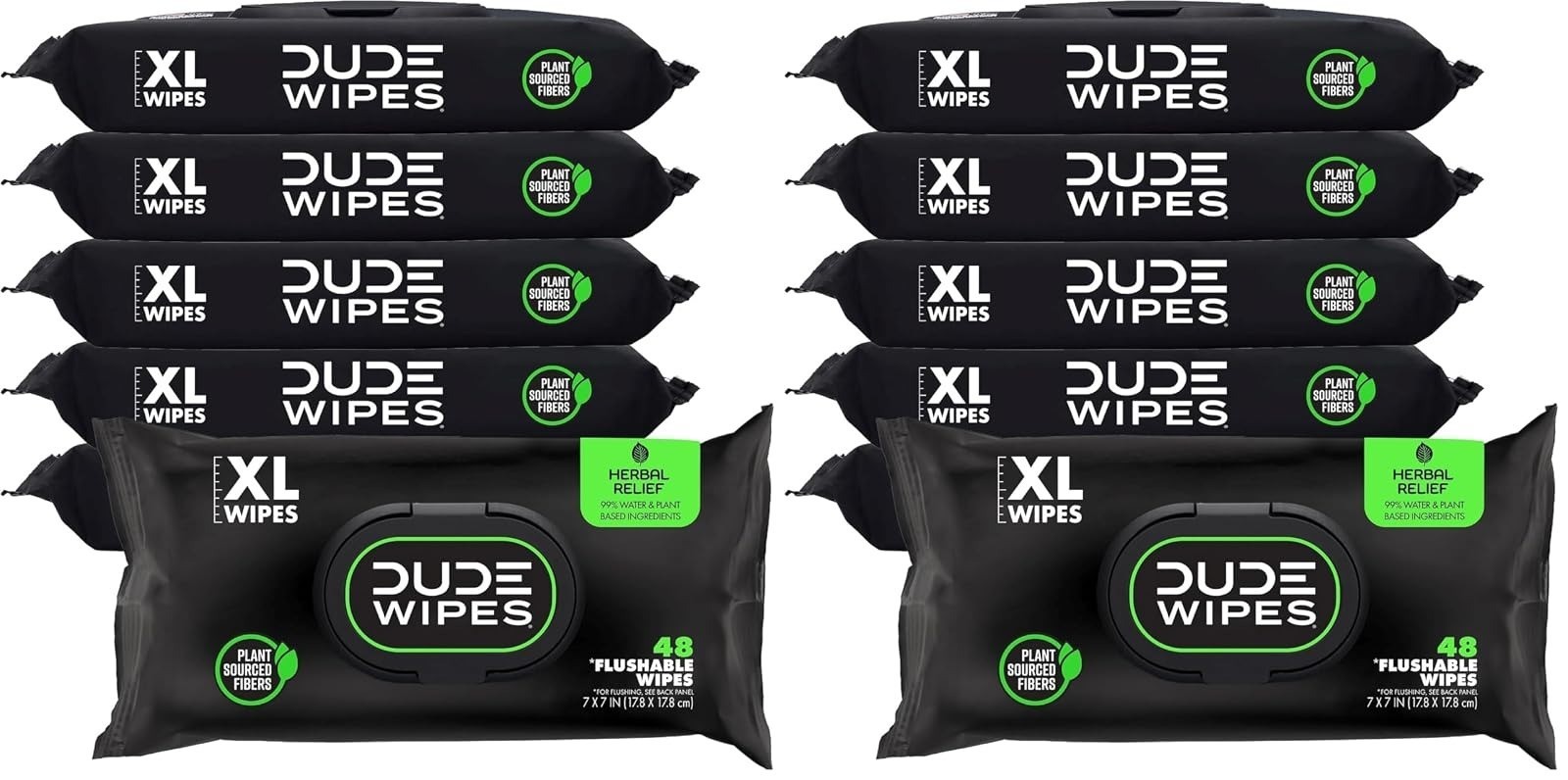 DUDE Wipes Mint Chill Flushable Wet Wipes 48 Count | Refreshing & Gentle
