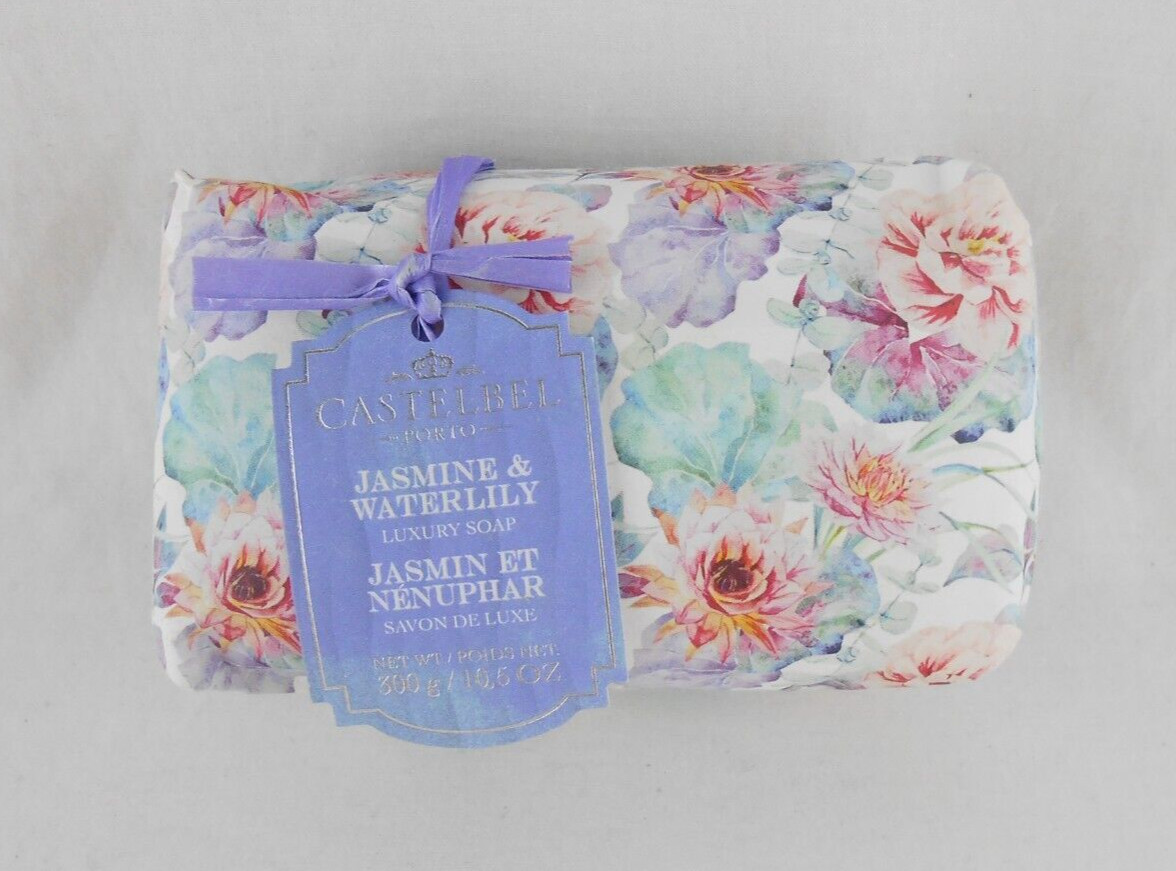Castelbel Porto Jasmine & Waterlily Scent Luxury Bath Bar Soap Large 10.5 oz New