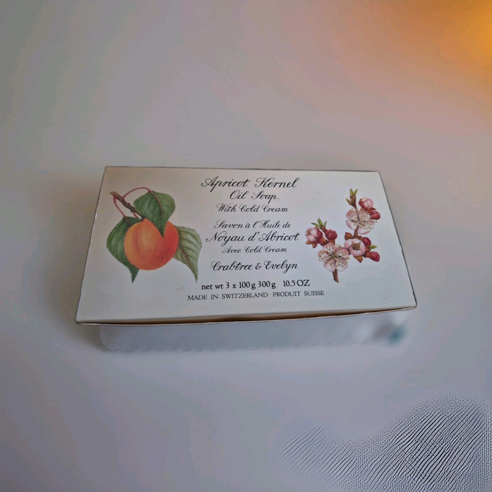 Title: Vintage Crabtree & Evelyn Apricot Kernel Oil Soap Set 3 x 100g 3.5oz…