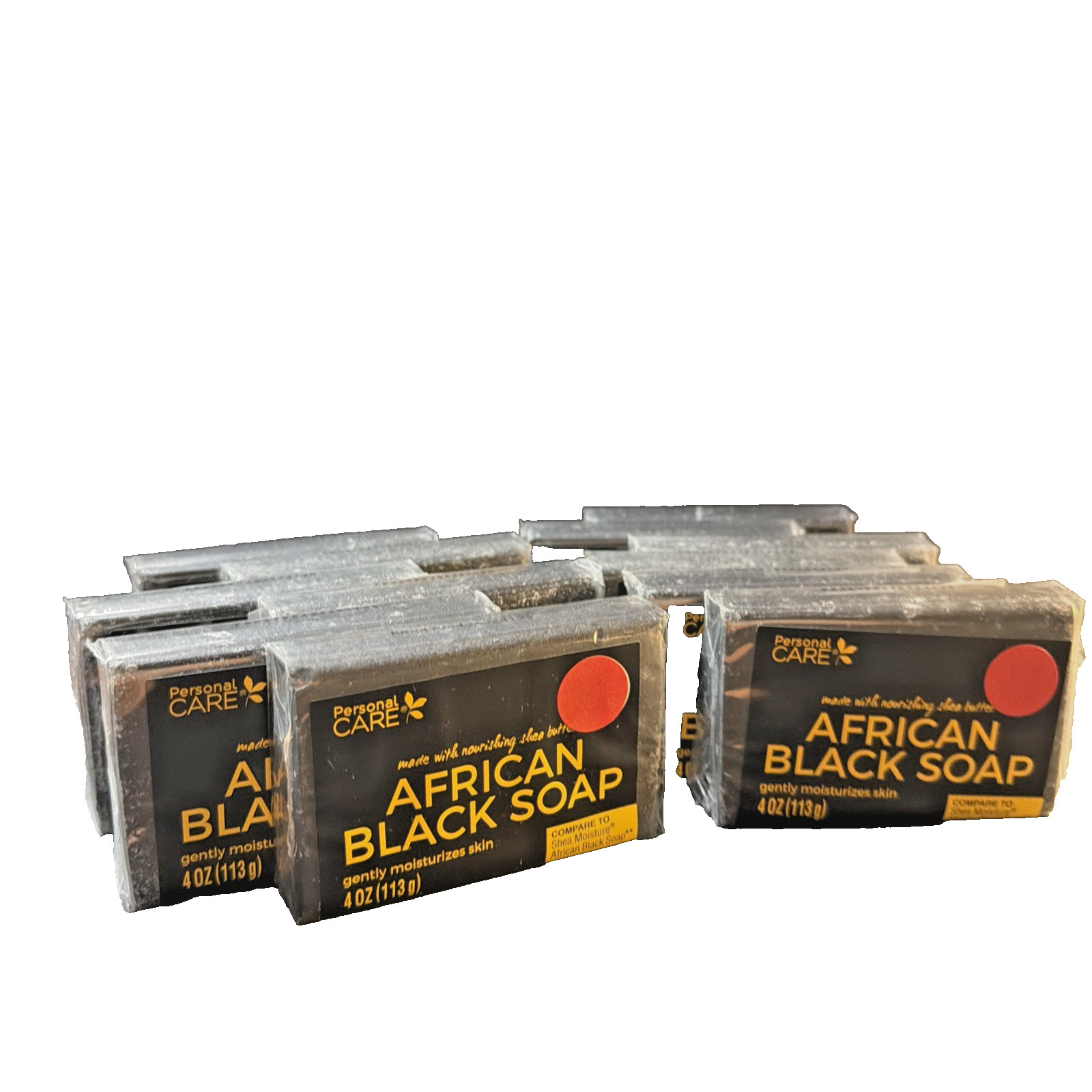 (12) Personal Care African Black Soap with Shea Butter Compares To Shea Moistur