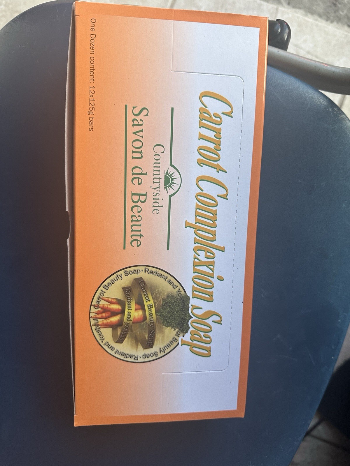 12-BAR- CARROT COMPLEXION SOAP BEAUTY BAR WITH CARROT OIL 125g (each) BRAND NEW!