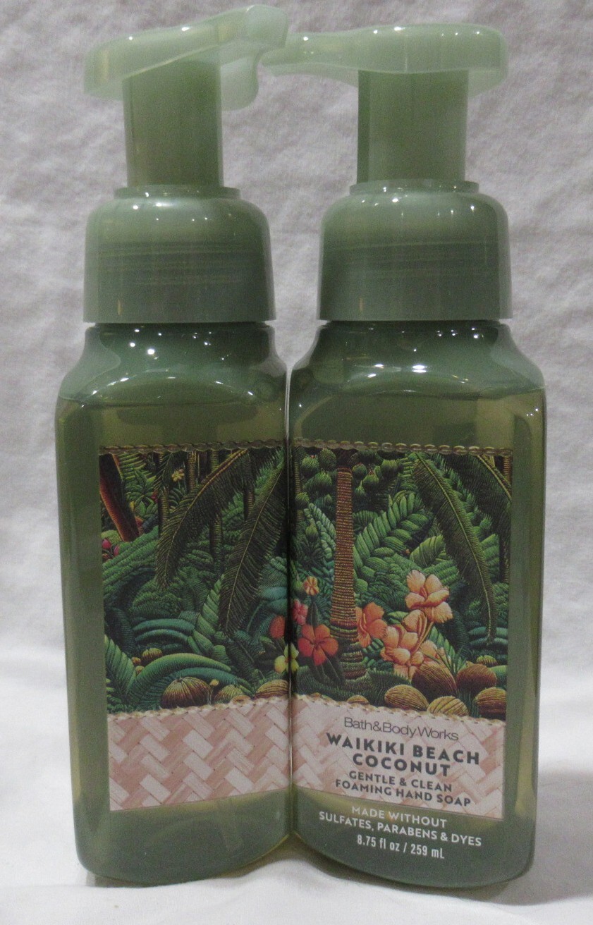 Bath & Body Works Gentle & Clean Foaming Hand Soap Set 2 WAIKIKI BEACH COCONUT