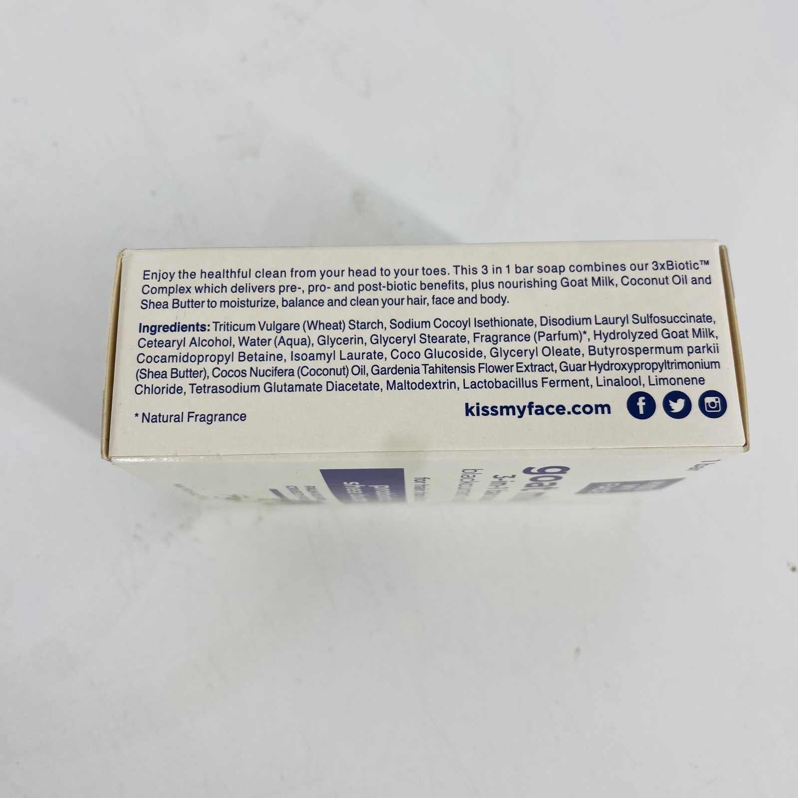 2 Pack Kiss My Face Goat Milk Soap Probiotic Shea Butter Black Currant Vanilla